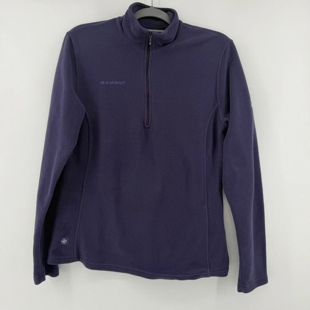 Mammut Womens Purple‎ Tecnopile Fleece Quarter Zip Pullover Sweater 1040-00130 L